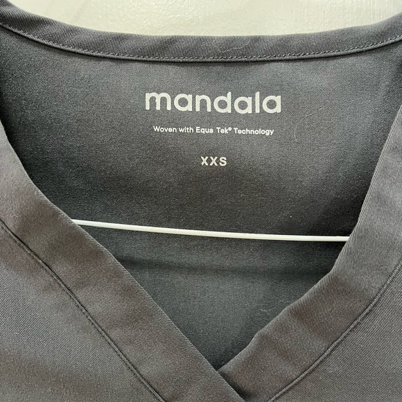 Mandala Scrubs SET (Top-XXS, Joggers- XS) Color- Gray - Picture 2 of 5